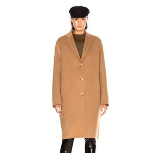 Acne studio avalon wool cashmere coat in camel